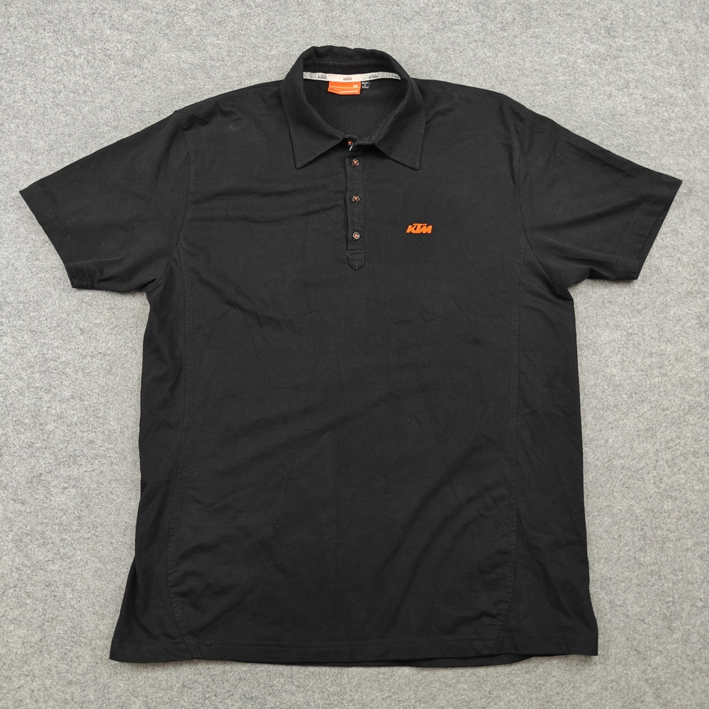 KTM Powerwear Polo Shirt Mens XXL Black Cotton Spandex Collared Regular Fit